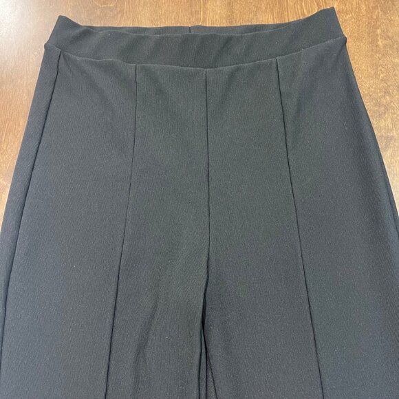 Zara High Rise Ribbed Leggings Women's Size XL Front Slit Elastic Waist Workwear - Picture 10 of 10